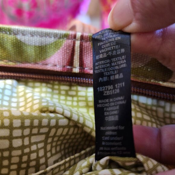 FOSSIL Floral Print Coated Canvas/Leather Tote Bag Key-Per Purse VGPC - Picture 11 of 16